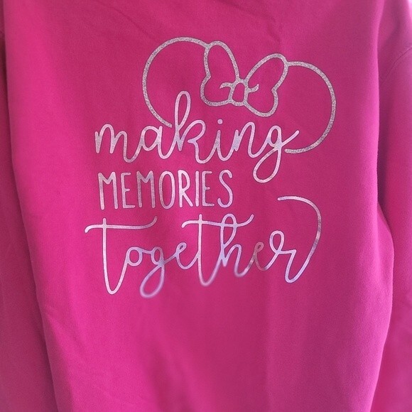 Making Memories Disney Sweatshirt Minnie Mouse Sparkles Size Medium - Picture 4 of 5